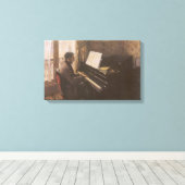 Toile Jeune Homme au piano de Gustave Caillebotte (Insitu (Plancher de Bois))