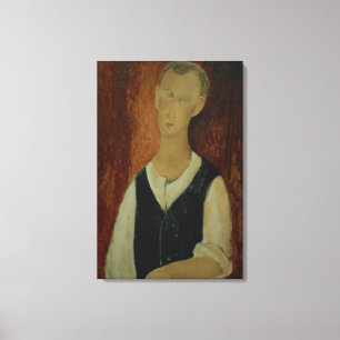 Toile Jeune homme avec Waistcoat noir, 1912 (l'huile