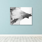 Toile Jeune Indienne Oglala avec chiot devant Tipi (Insitu (Plancher de Bois))