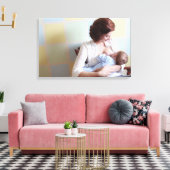 Toile jeune mère allaitement son bébé (Insitu(Salon))