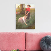 Toile Jeunes filles cueillette Fleurs (Insitu(Salon))