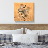 Toile Jeunes guépards (Acinonyx Jubatus) en course (Insitu(Chambre))