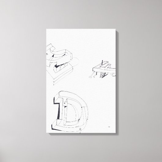 Toile Jeux de construction CLD Monogramme Dessin 15 Canv (Recto)
