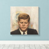Toile JFK et sceau présidentiel (Insitu (Plancher de Bois))