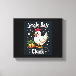 Toile Jingle Bell Cluck Chicken
