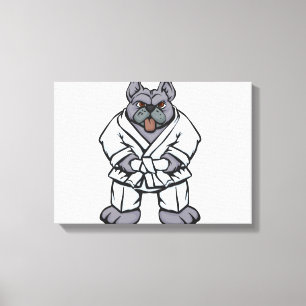 Toile Jitsu de Bulldog  choisir la couleur arrière - pl