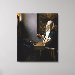 Toile Johannes Vermeer - Femme tenant une balance