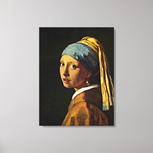 Toile Johannes Vermeer - Fille avec une oreille perle (Recto)