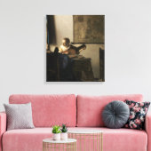 Toile Johannes Vermeer - Jeune femme avec un trait (Insitu(Salon))