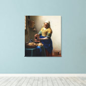 Toile Johannes Vermeer - La Milkmaid (Insitu (Plancher de Bois))