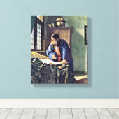 Toile Johannes Vermeer - Le géographe (Insitu (Plancher de Bois))