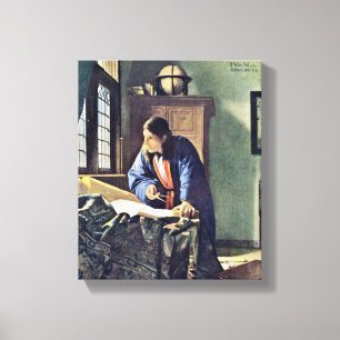 Toile Johannes Vermeer - Le géographe