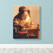 Toile Johannes Vermeer - Le Lacemaker (Insitu (Plancher de Bois))