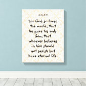 Toile John 3 : 16 | Citations bibliques motivationnelles (Insitu (Plancher de Bois))