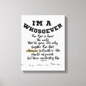 Toile John 3.16 Quiconque (Recto)