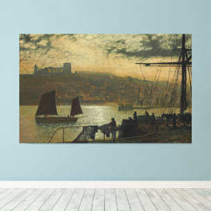 Toile John Atkinson Grimshaw - Abbaye et église de Whitb