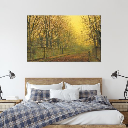 Toile John Atkinson Grimshaw - Dans la lueur dorée (Insitu(Chambre))
