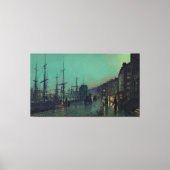 Toile John Atkinson Grimshaw - Navires sur la Clyde (Recto)