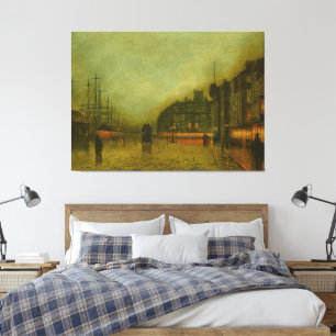 Toile John Atkinson Grimshaw - Quais de Liverpool