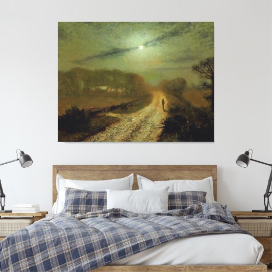 Toile John Atkinson Grimshaw - Un paysage au clair de lu (Insitu(Chambre))