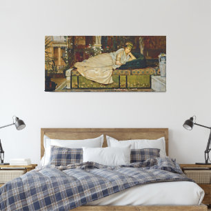 Toile John Atkinson Grimshaw - Une dame dans un cadre Cl