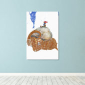 Toile John Bauer La chèvre de Noël Scandinave (Insitu (Plancher de Bois))