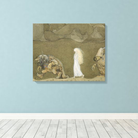 Toile John Bauer - La princesse et les trolls (Insitu (Plancher de Bois))