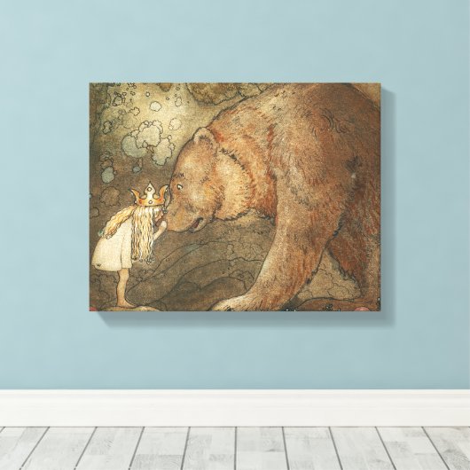 Toile John Bauer - Pauvre petite base (Insitu (Plancher de Bois))