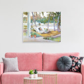 Toile John Singer Sargent - Figure à Hammock, Floride (Insitu(Salon))