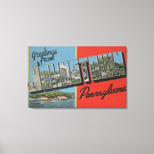 Toile Johnstown, Pennsylvanie - Scènes de grandes lettre (Recto)