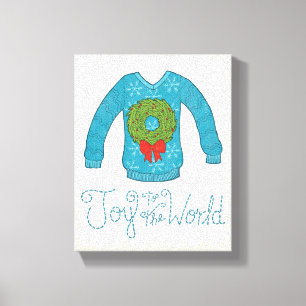 Toile Joie d'Apple sauvage   au monde - chandail de Noë