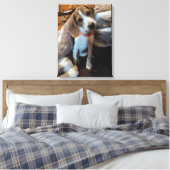Toile Joli Beagle Chiot avec couverture en fourrure impr (Insitu(Chambre))