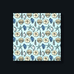 Toile Joli Blue Shell Starfish Motif de mer<br><div class="desc">Ce joli coquillage bleu et crème et motif d'étoiles de mer évoque des images de la plage et de l'été. Il y a cinq variétés de coquillages dans la conception et une étoile de mer. Parfait pour la décoration nautique / plage / océan / littoral. La couleur bleu clair de...</div>