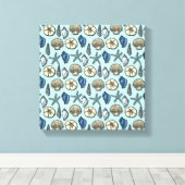 Toile Joli Blue Shell Starfish Motif de mer (Insitu (Plancher de Bois))