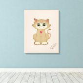 Toile Joli chaton sur fond beige (Insitu (Plancher de Bois))