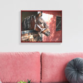 Toile Joli Cheval de Baie dans un soleil stable (Insitu(Salon))