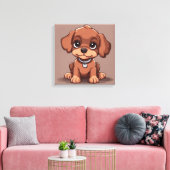 Toile Joli chiot brun (Insitu(Salon))