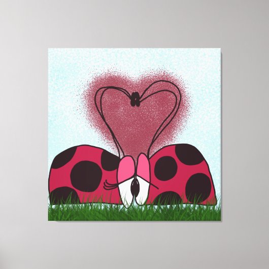 Toile Joli Couple de Coccinelles (Recto)