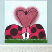 Toile Joli Couple de Coccinelles (Insitu (Plancher de Bois))