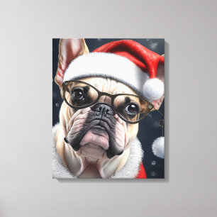 Toile Joli design de vacances de Noël de Santa pour Bull