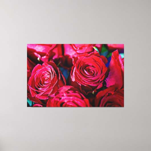 Toile Joli Ensemble De Roses Rouges (Recto)