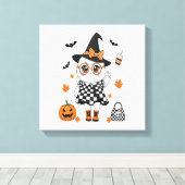 Toile Joli fantôme d'Halloween (Insitu (Plancher de Bois))