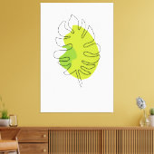 Toile Joli feuillage isolé tropical à une ligne (Insitu(Salon))