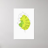 Toile Joli feuillage isolé tropical à une ligne (Recto)