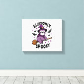 Toile Joli Halloween Sloth Joie (2) (Insitu (Plancher de Bois))