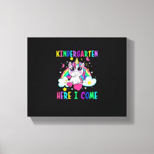 Toile Joli jardin d'enfants licorne me voici école mater