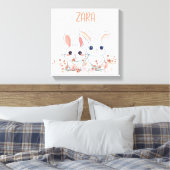 Toile Joli lapin floral (Insitu(Chambre))