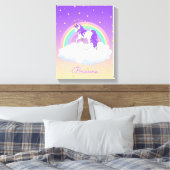 Toile Joli Licorne Arc-en-Ciel de Rêves Suaves Violet (Insitu(Chambre))