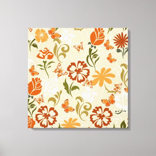 Toile Joli modèle floral moderne (Recto)