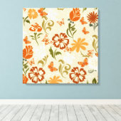 Toile Joli modèle floral moderne (Insitu (Plancher de Bois))